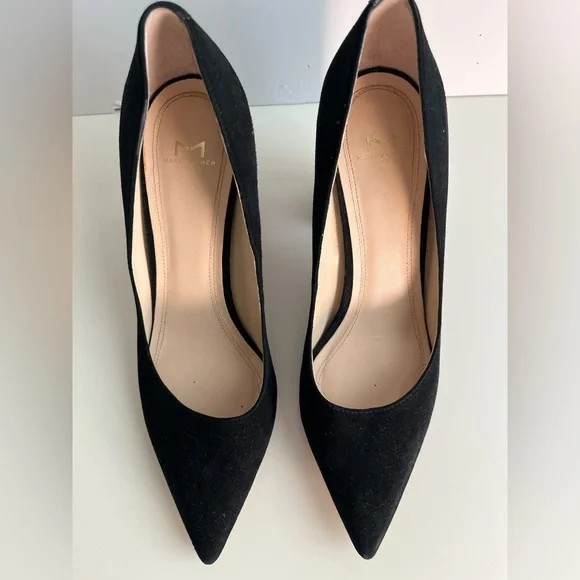 Marc Fisher LTD black suede Zala pumps sz 8.5 - Picture 2 of 5